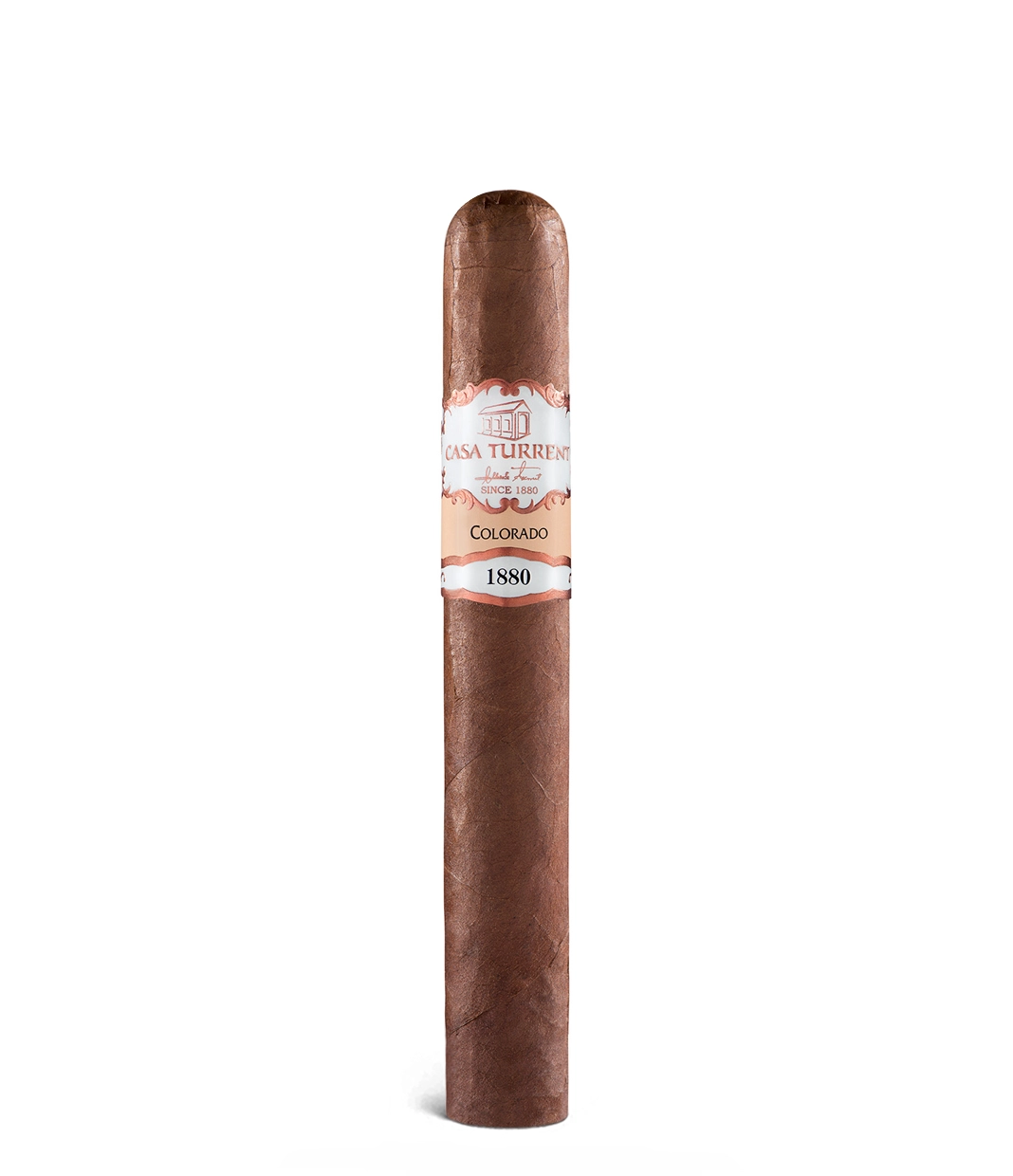 Casa Turrent 1880 Colorado Doble Robusto Cigar close-up from AuCigars, premium Cuban cigar