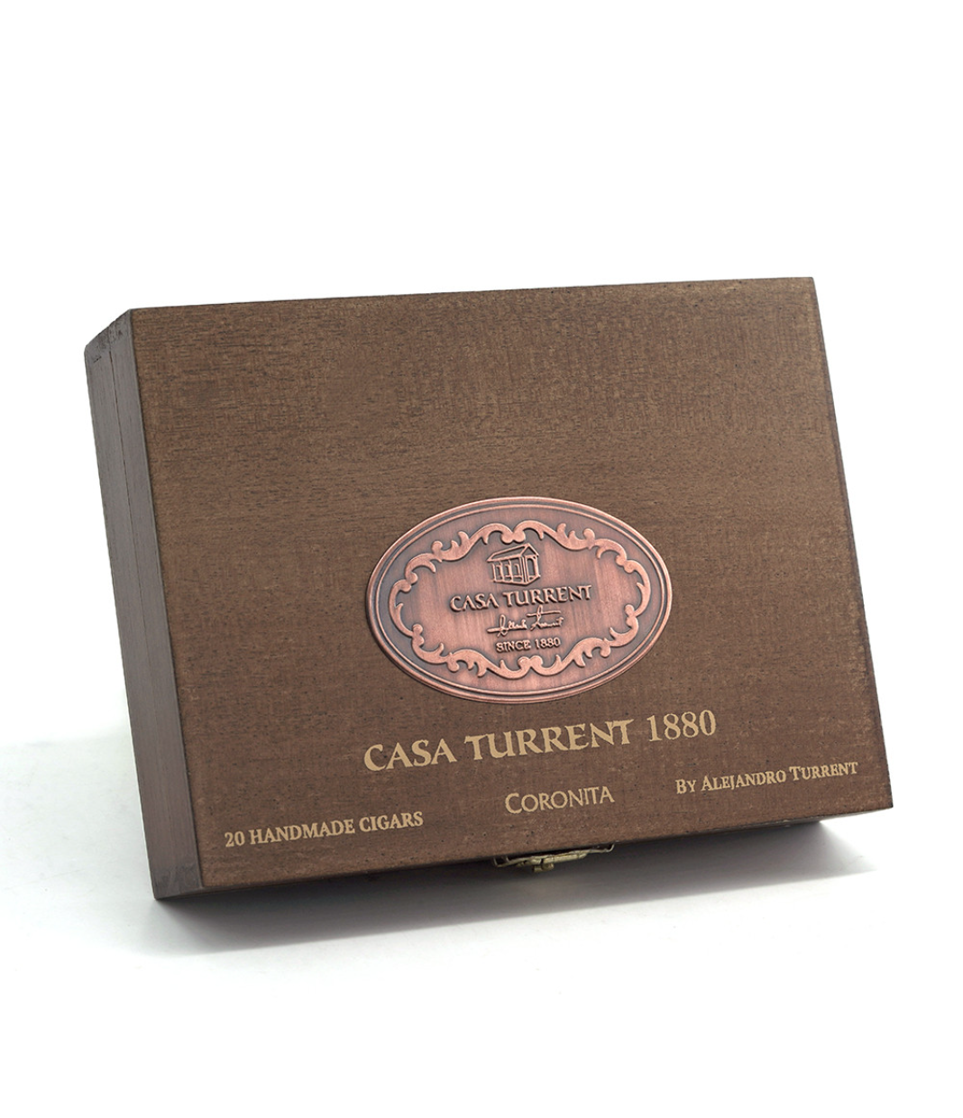 Casa Turrent 1880 Doble Maduro Coronita Cigar Box View 3 from AuCigars, premium Cuban cigar