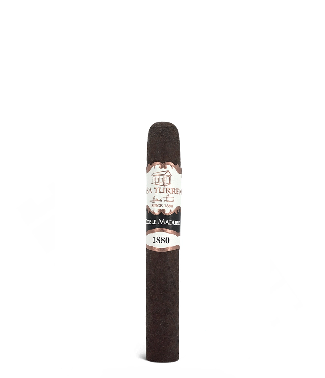 Casa Turrent 1880 Doble Maduro Coronita Cigar close-up from AuCigars, premium Cuban cigar