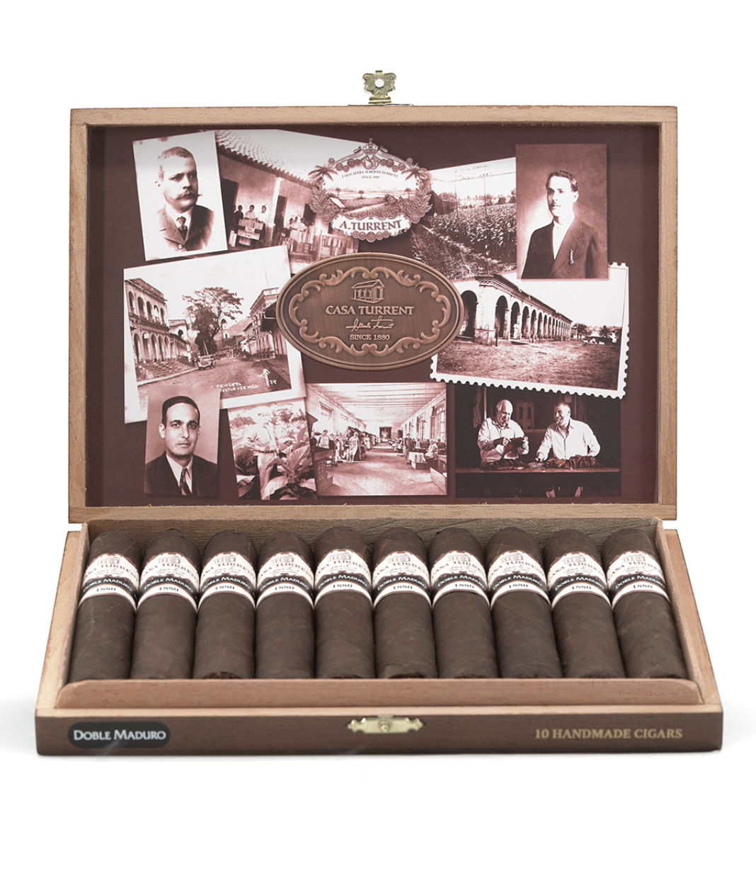 Casa Turrent 1880 Doble Maduro Robusto Cigar Box View 2 from AuCigars, premium Cuban cigar