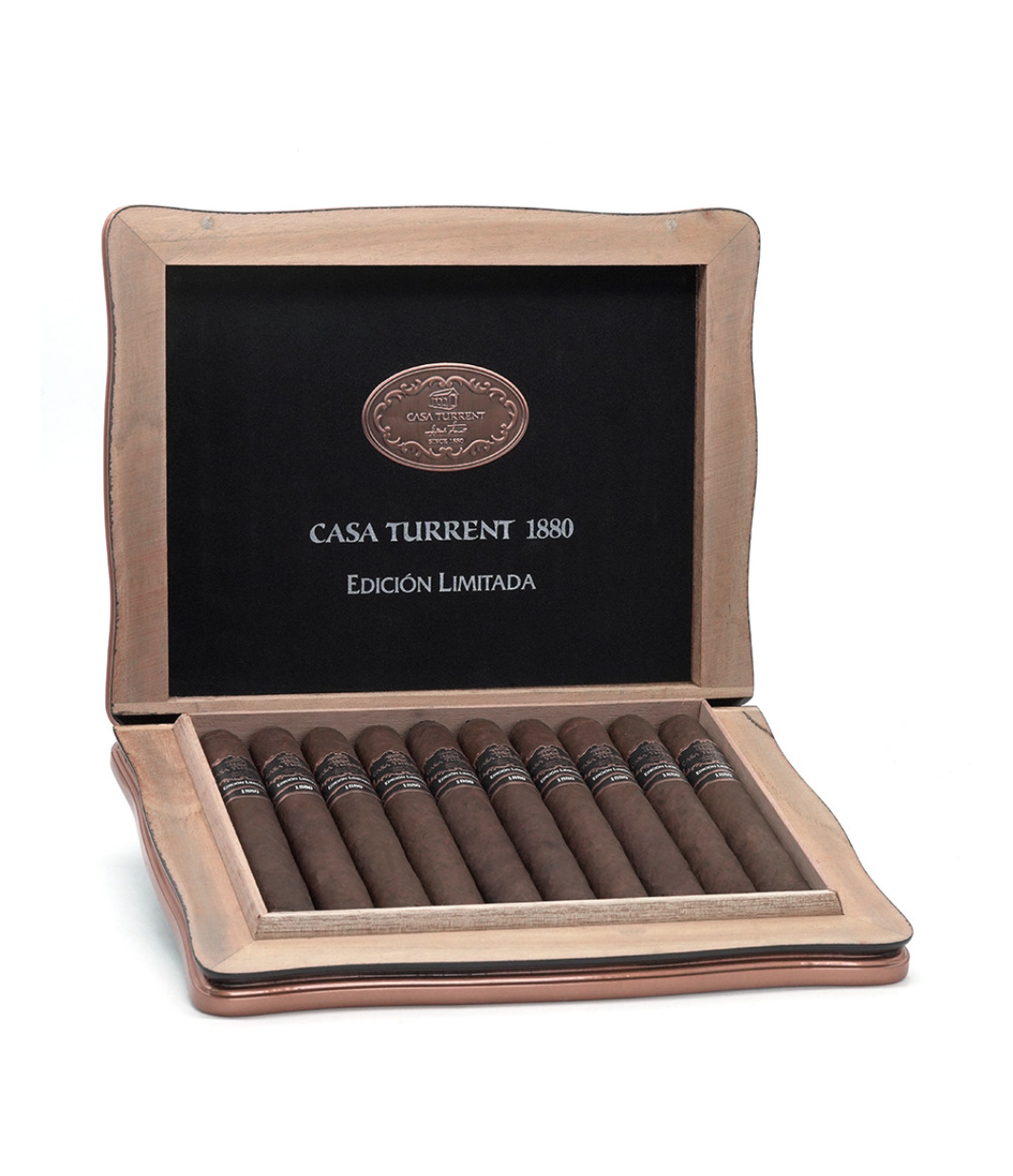 Casa Turrent 1880 Sui Generis Edicion Limitada Cigar Box of 10 close-up from AuCigars, premium Cuban cigar