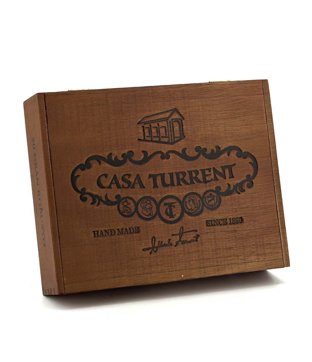 Casa Turrent 1901 Gran Robusto Cigar Box View 3 from AuCigars, premium Cuban cigar