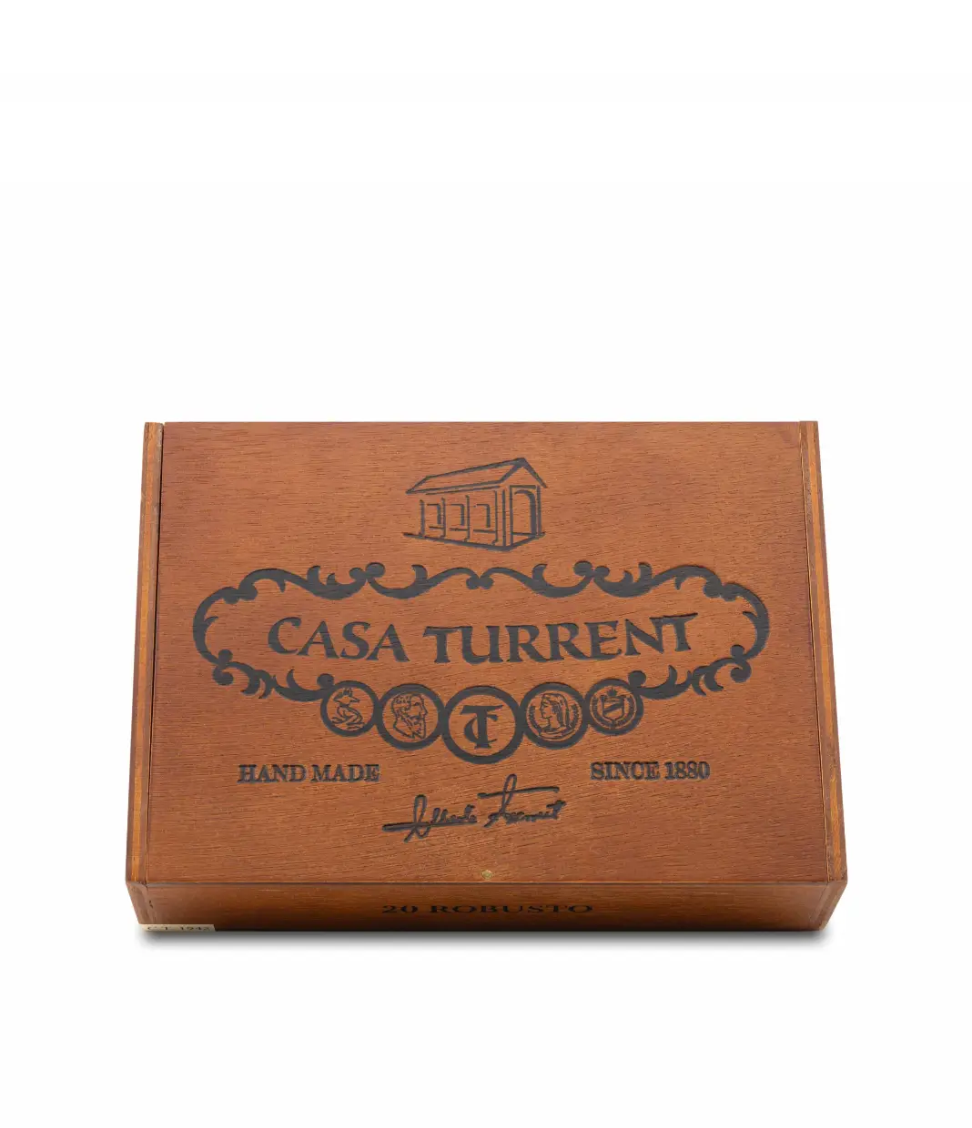 Casa Turrent Series 1942 Robusto Cigar Box View 3 from AuCigars, premium Cuban cigar