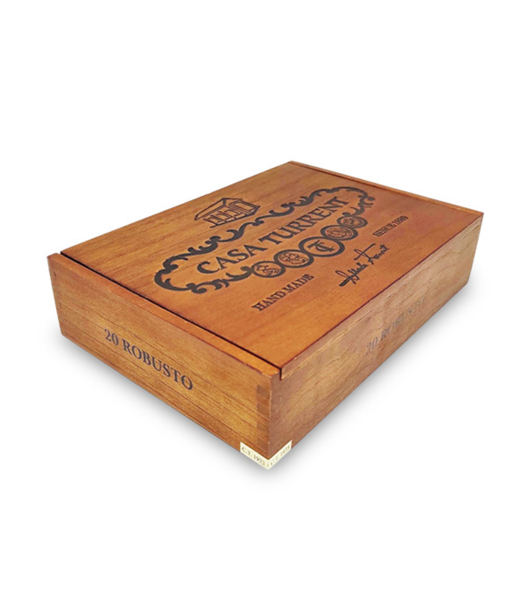 Casa Turrent 1973 Robusto Cigar Box View 2 from AuCigars, premium Cuban cigar