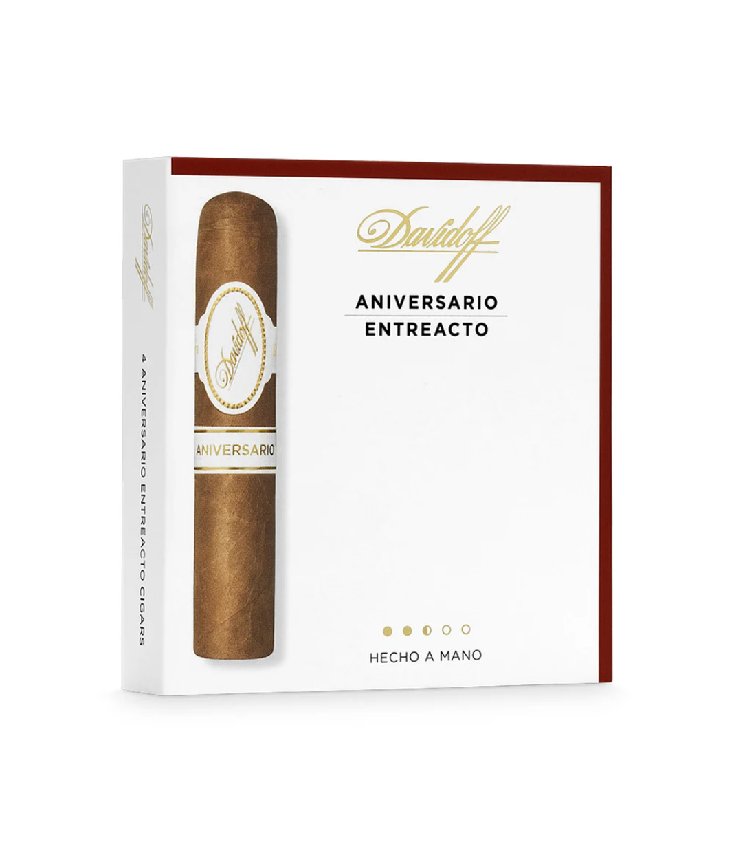 Davidoff Aniversario Entreacto Cigar Box of 4 close-up from AuCigars, premium Cuban cigar