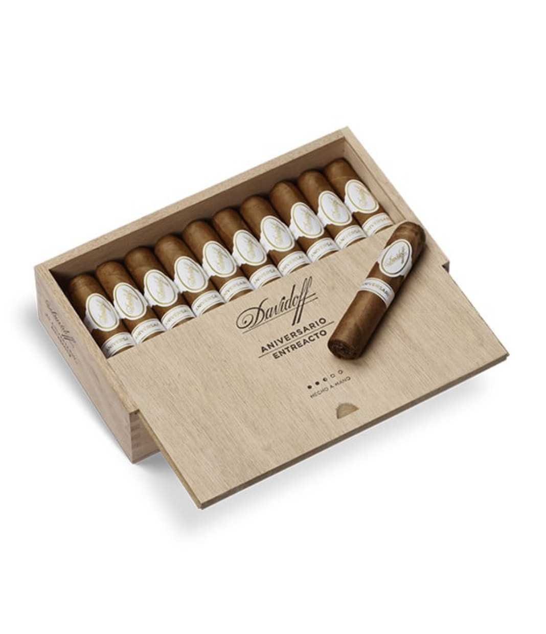 Davidoff Aniversario Entreacto Cigar Box of 20 close-up from AuCigars, premium Cuban cigar