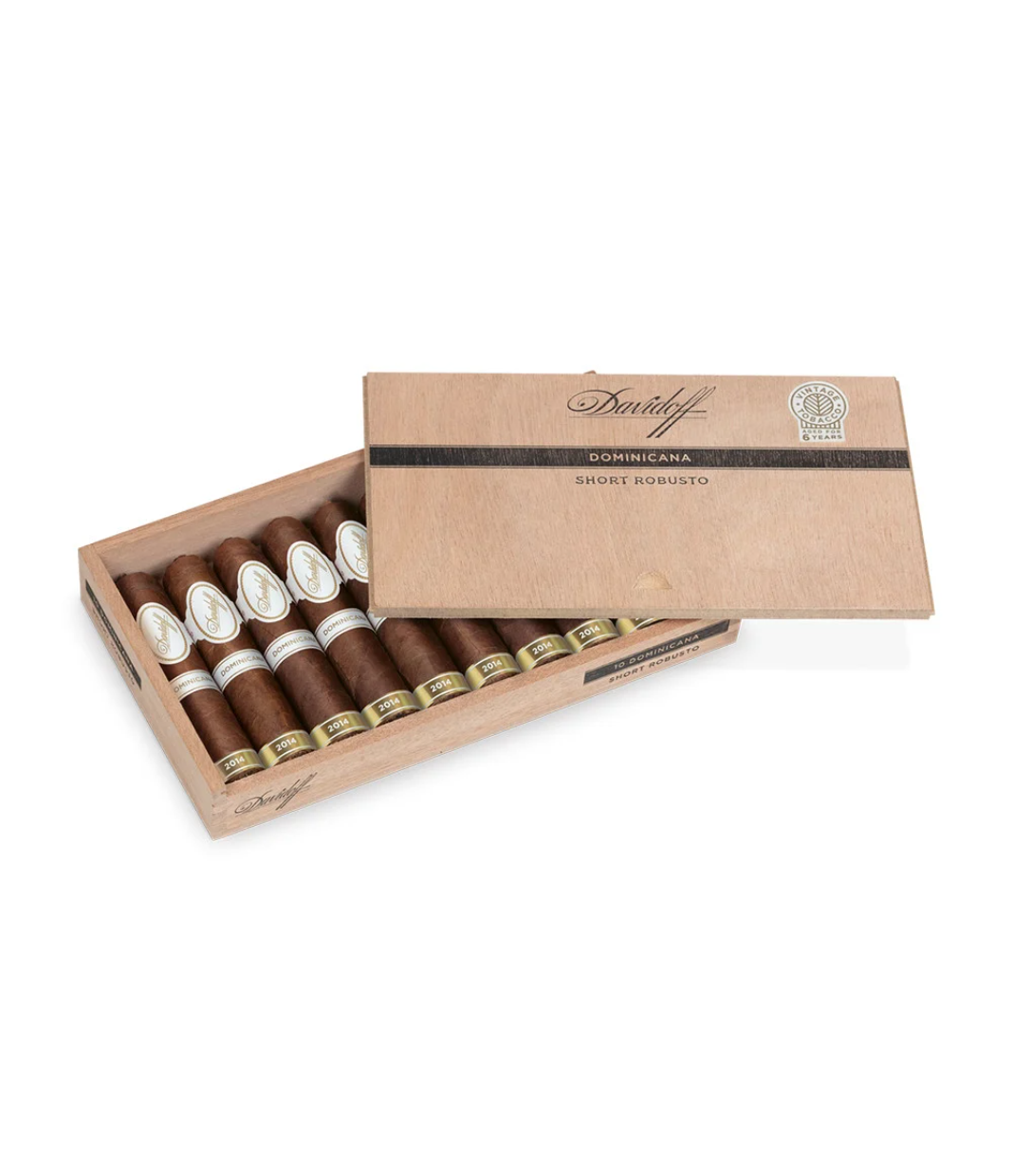 Davidoff Dominicana Short Robusto Cigar Box View 2 from AuCigars, premium Cuban cigar