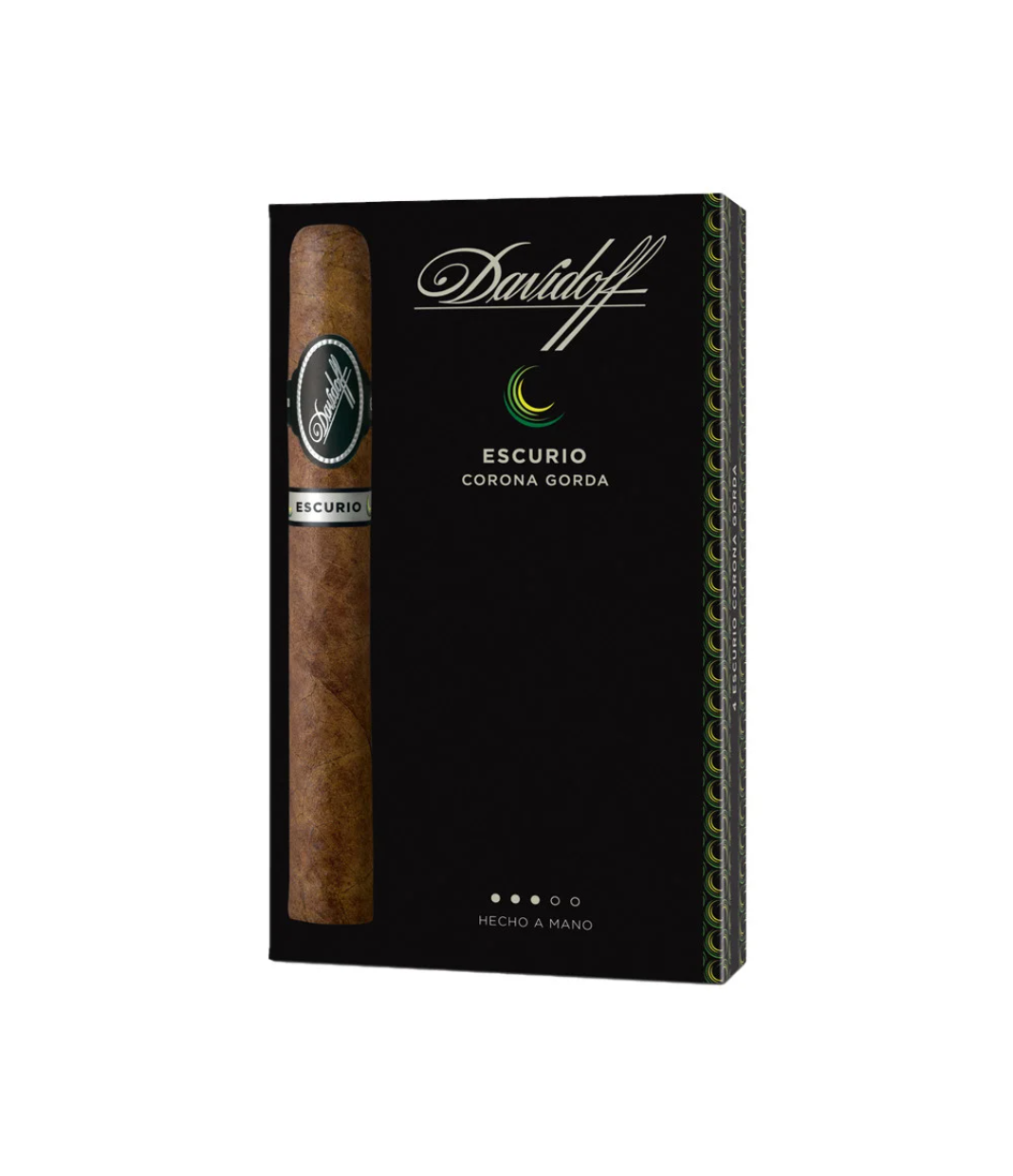 Davidoff Escurio Corona Gorda Cigar Box of 4 close-up from AuCigars, premium Cuban cigar
