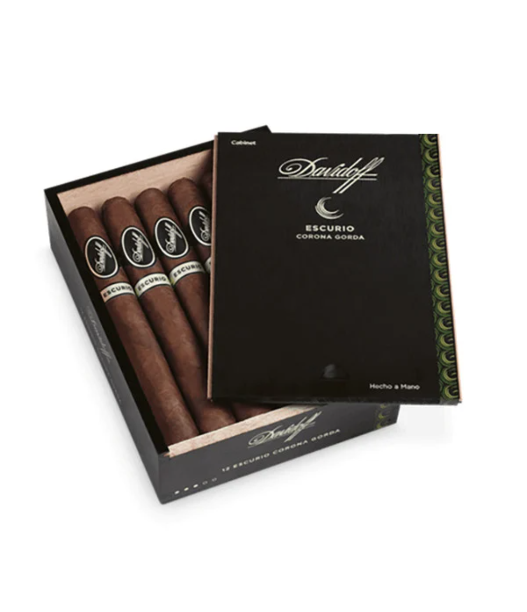 Davidoff Escurio Corona Gorda Cigar Box of 12 close-up from AuCigars, premium Cuban cigar