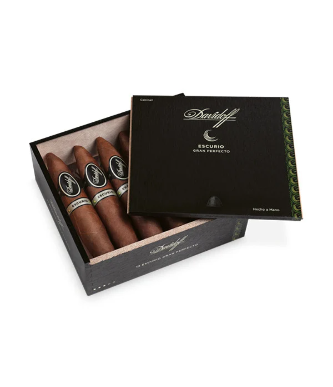 Davidoff Escurio Gran Perfecto Cigar Box of 12 close-up from AuCigars, premium Cuban cigar