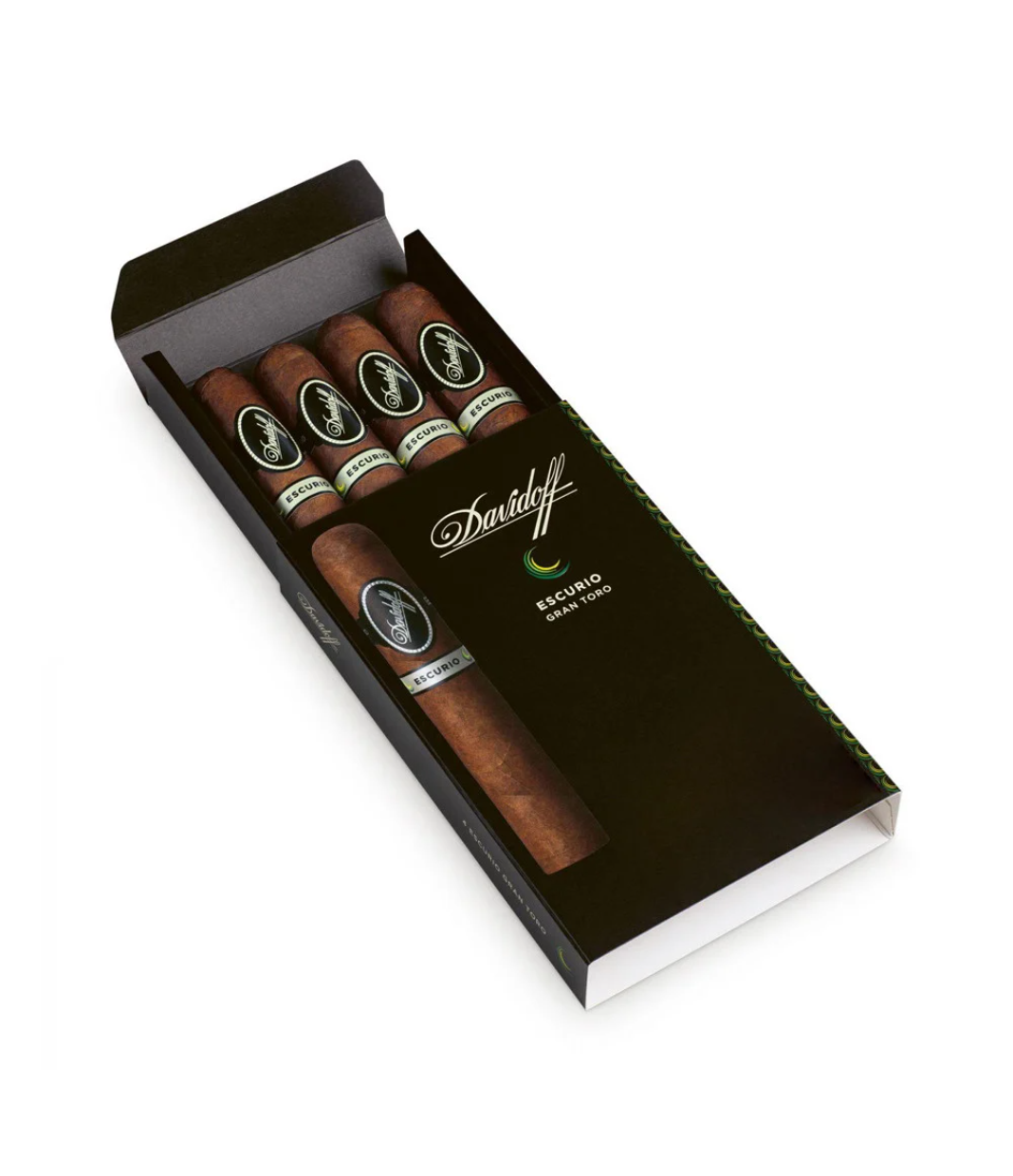 Davidoff Escurio Gran Toro Cigar Box of 4 close-up from AuCigars, premium Cuban cigar