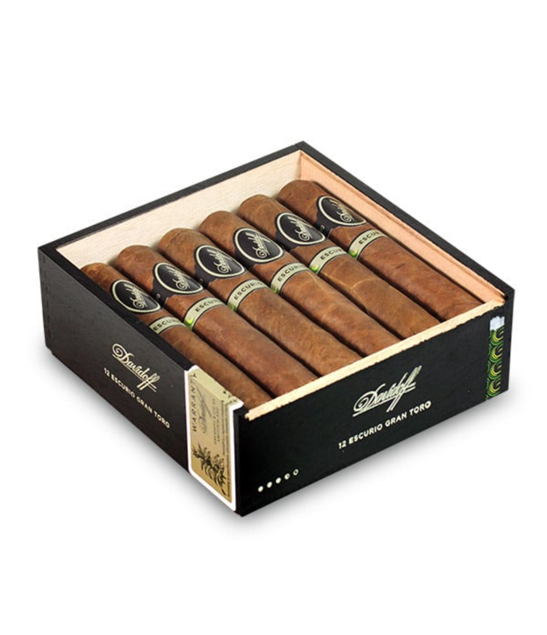 Davidoff Escurio Gran Toro Cigar Box of 12 close-up from AuCigars, premium Cuban cigar
