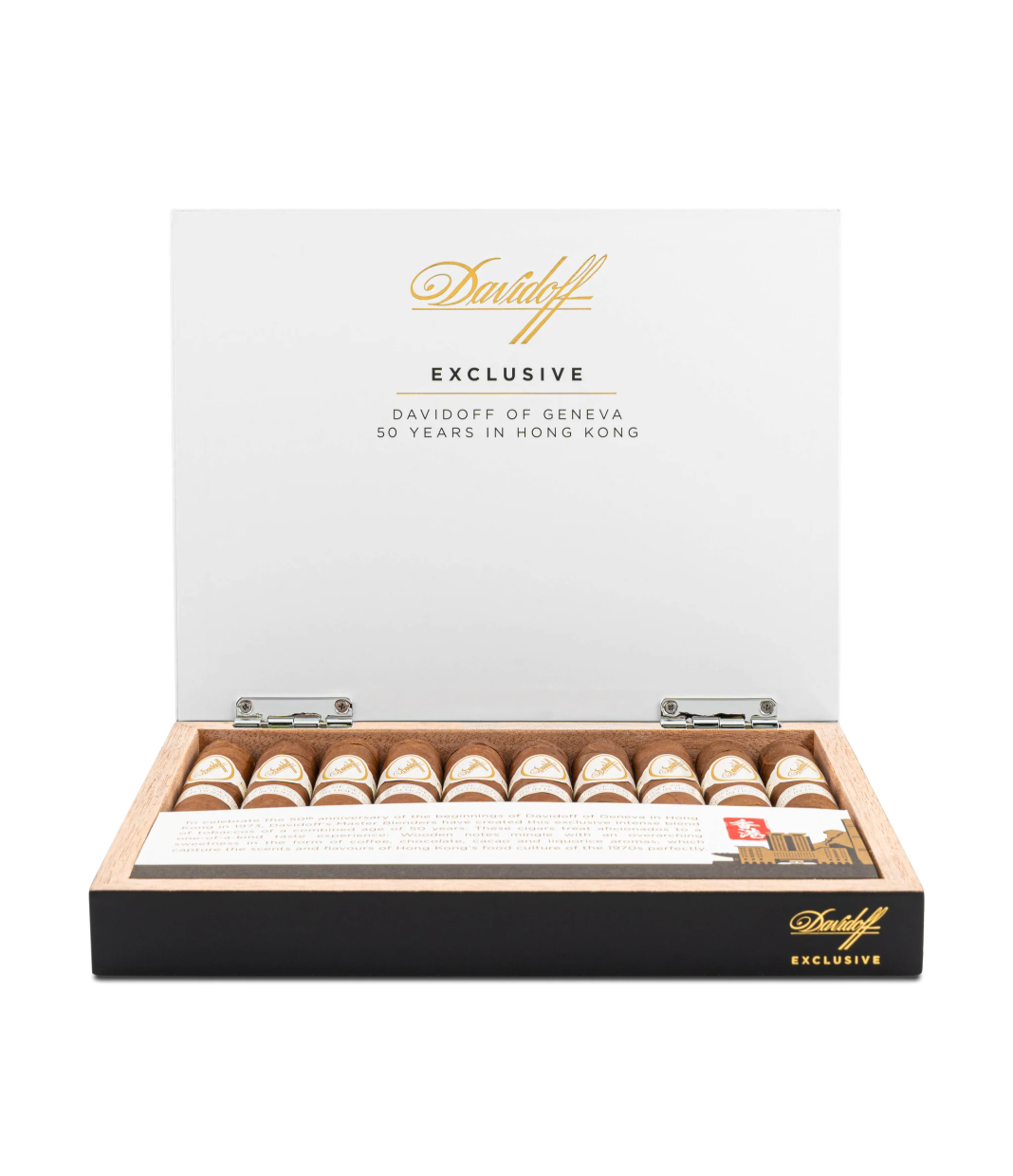 Davidoff Exclusive Hong Kong 50 Years 2024 Limited Edition Cigar Box View 2 from AuCigars, premium Cuban cigar