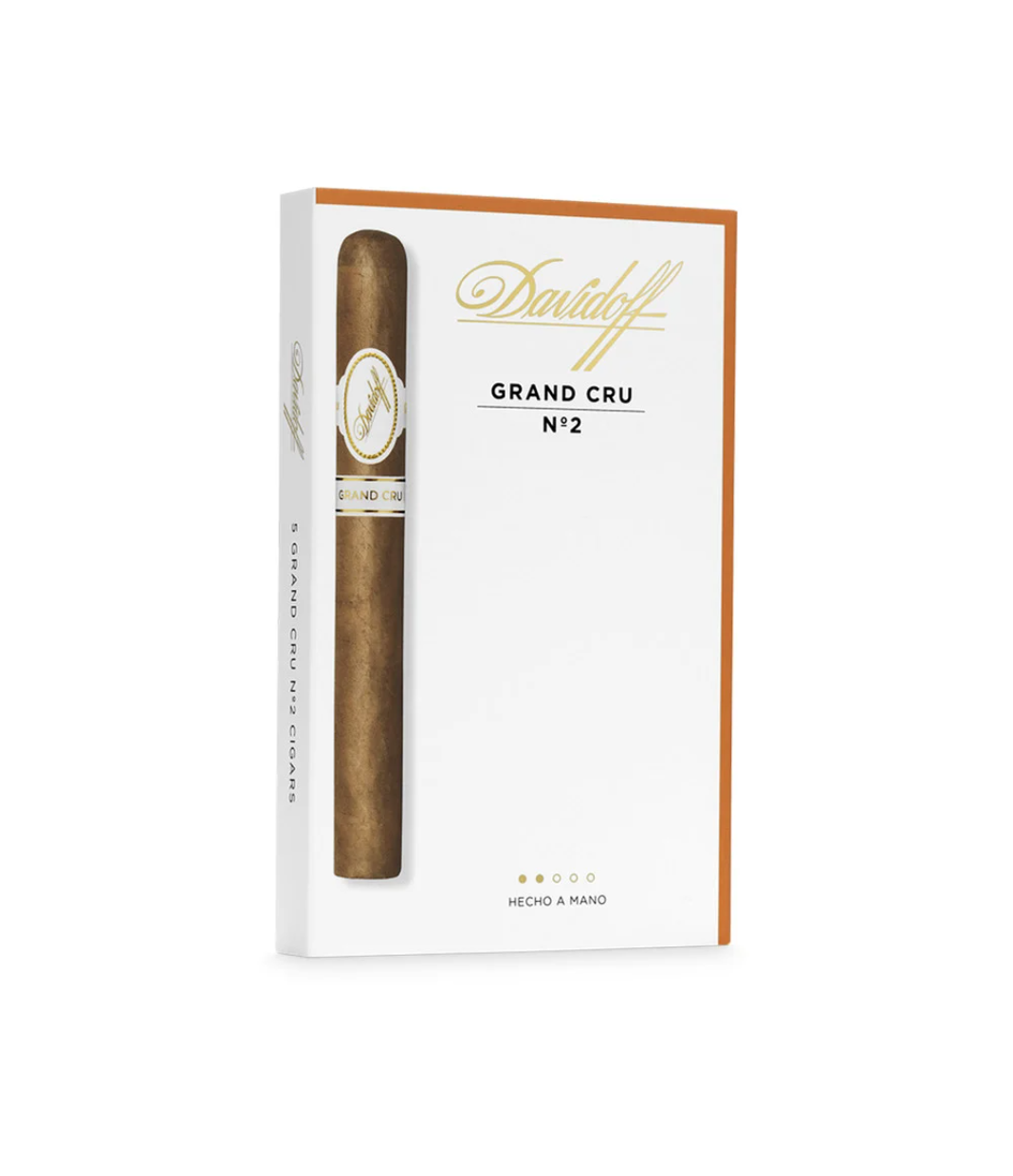 Davidoff Grand Cru No.2 Cigar Box of 5 close-up from AuCigars, premium Cuban cigar