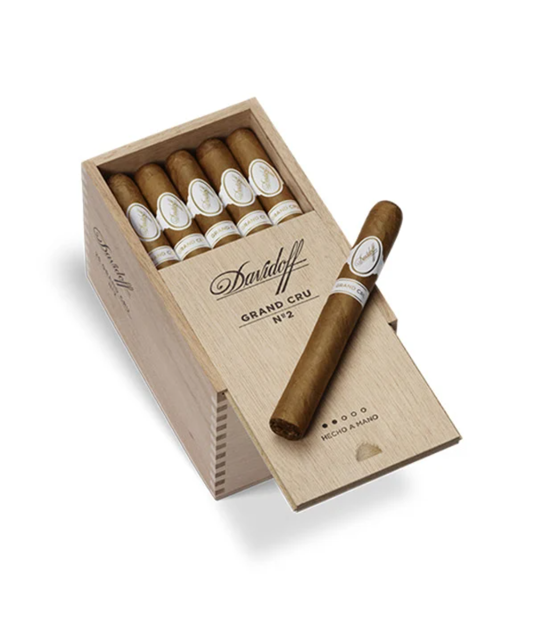 Davidoff Grand Cru No.2 Cigar Box of 25 close-up from AuCigars, premium Cuban cigar