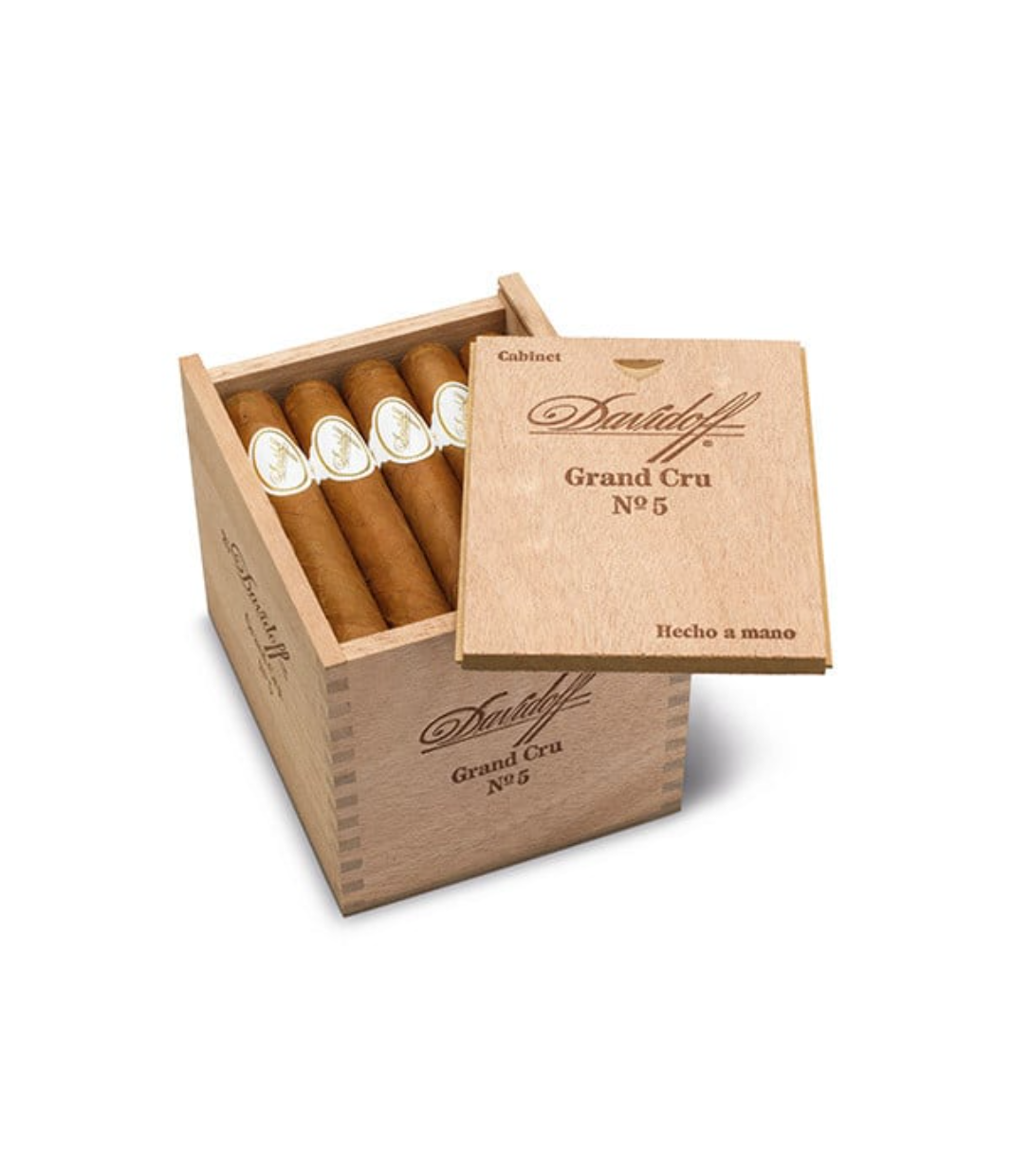 Davidoff Grand Cru No.5 Cigar Box of 25 close-up from AuCigars, premium Cuban cigar