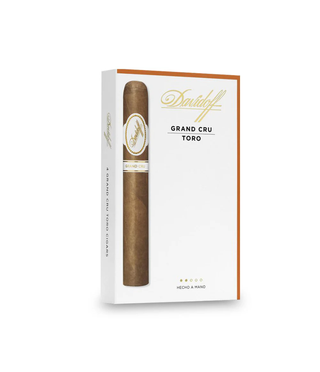 Davidoff Grand Cru Toro Cigar Box of 4 close-up from AuCigars, premium Cuban cigar