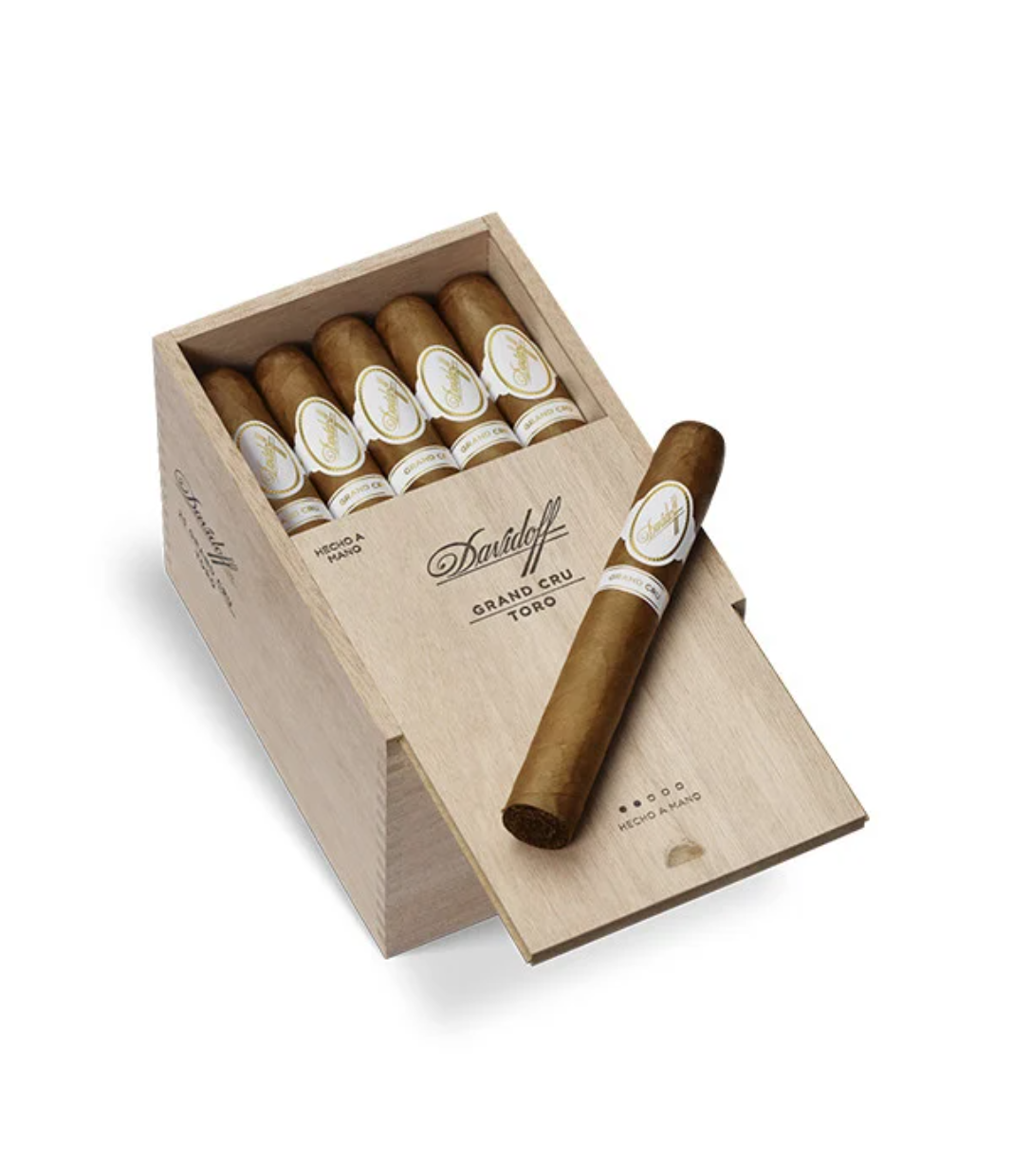 Davidoff Grand Cru Toro Cigar Box of 25 close-up from AuCigars, premium Cuban cigar