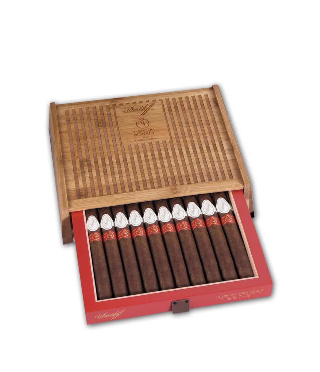 Davidoff Limited Edition 2016 Year of the Monkey Cigar Box of 10 close-up from AuCigars, premium Cuban cigar