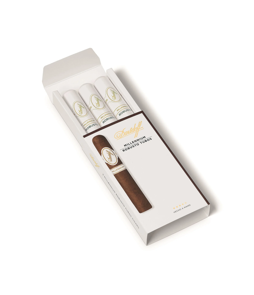 Davidoff Millennium Robusto Tubos Cigar Box View 2 from AuCigars, premium Cuban cigar