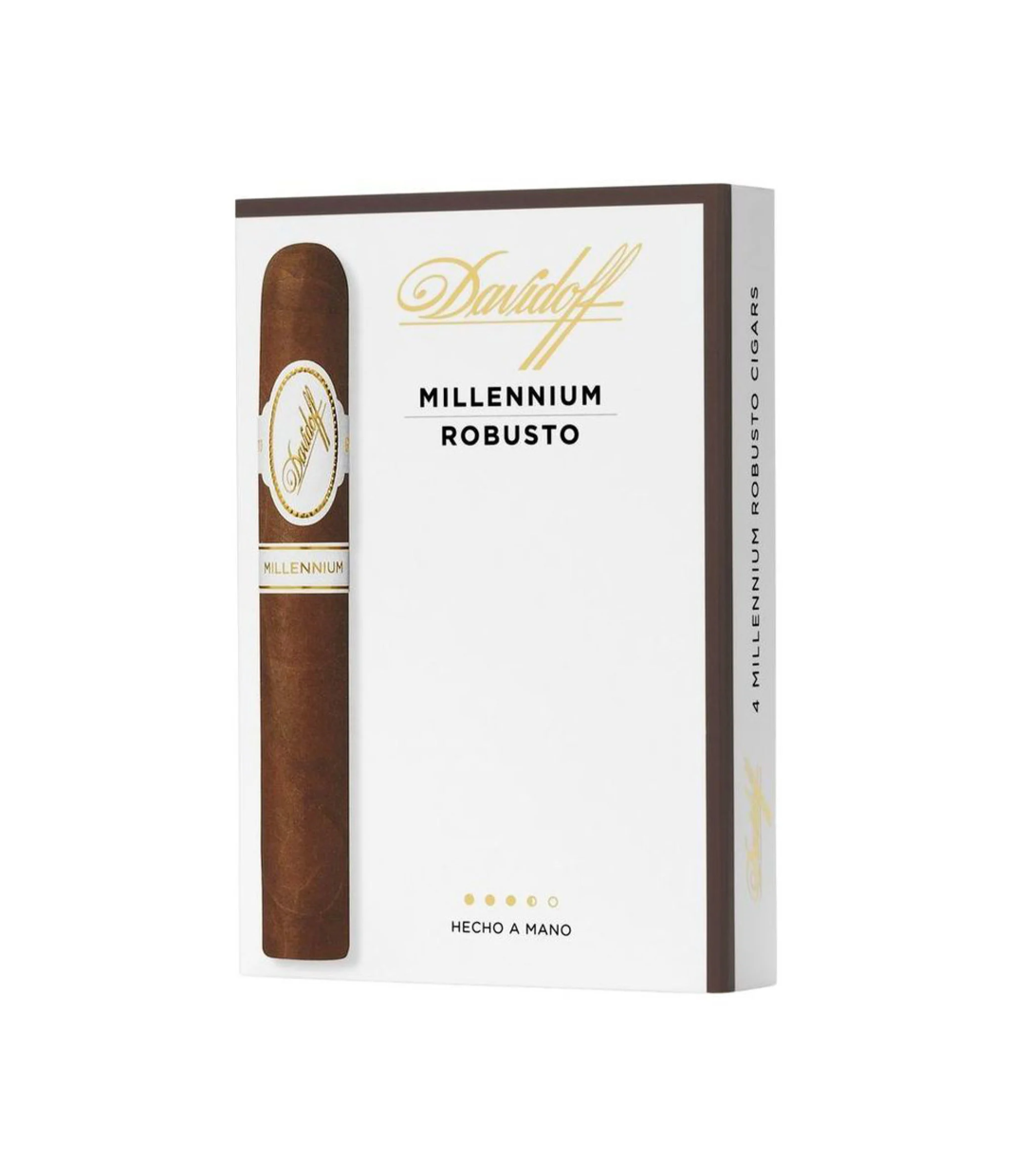 Davidoff Millennium Robusto Cigar Box of 4 close-up from AuCigars, premium Cuban cigar