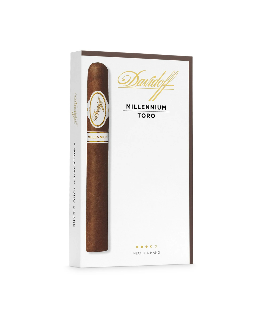 Davidoff Millennium Toro (4'S) Cigar Box of 4 close-up from AuCigars, premium Cuban cigar