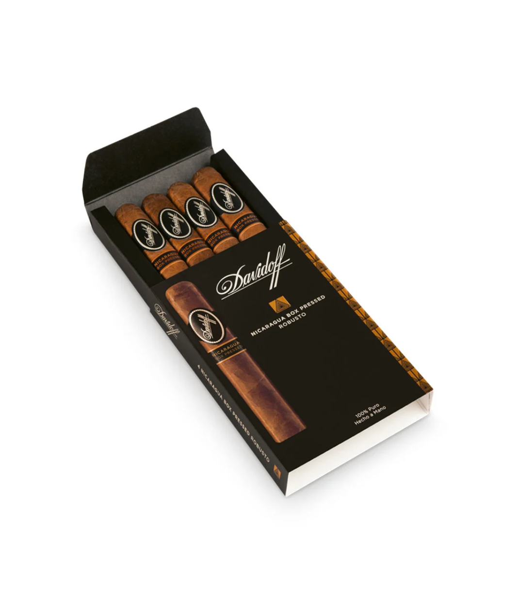 Davidoff Nicaragua Box Pressed Robusto Cigar Box View 2 from AuCigars, premium Cuban cigar