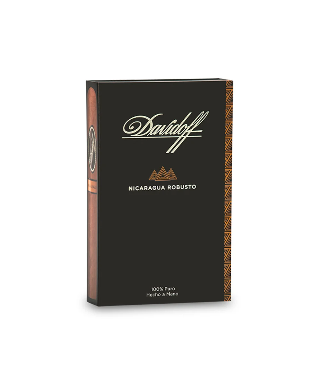 Davidoff Nicaragua Robusto Cigar Box of 4 close-up from AuCigars, premium Cuban cigar