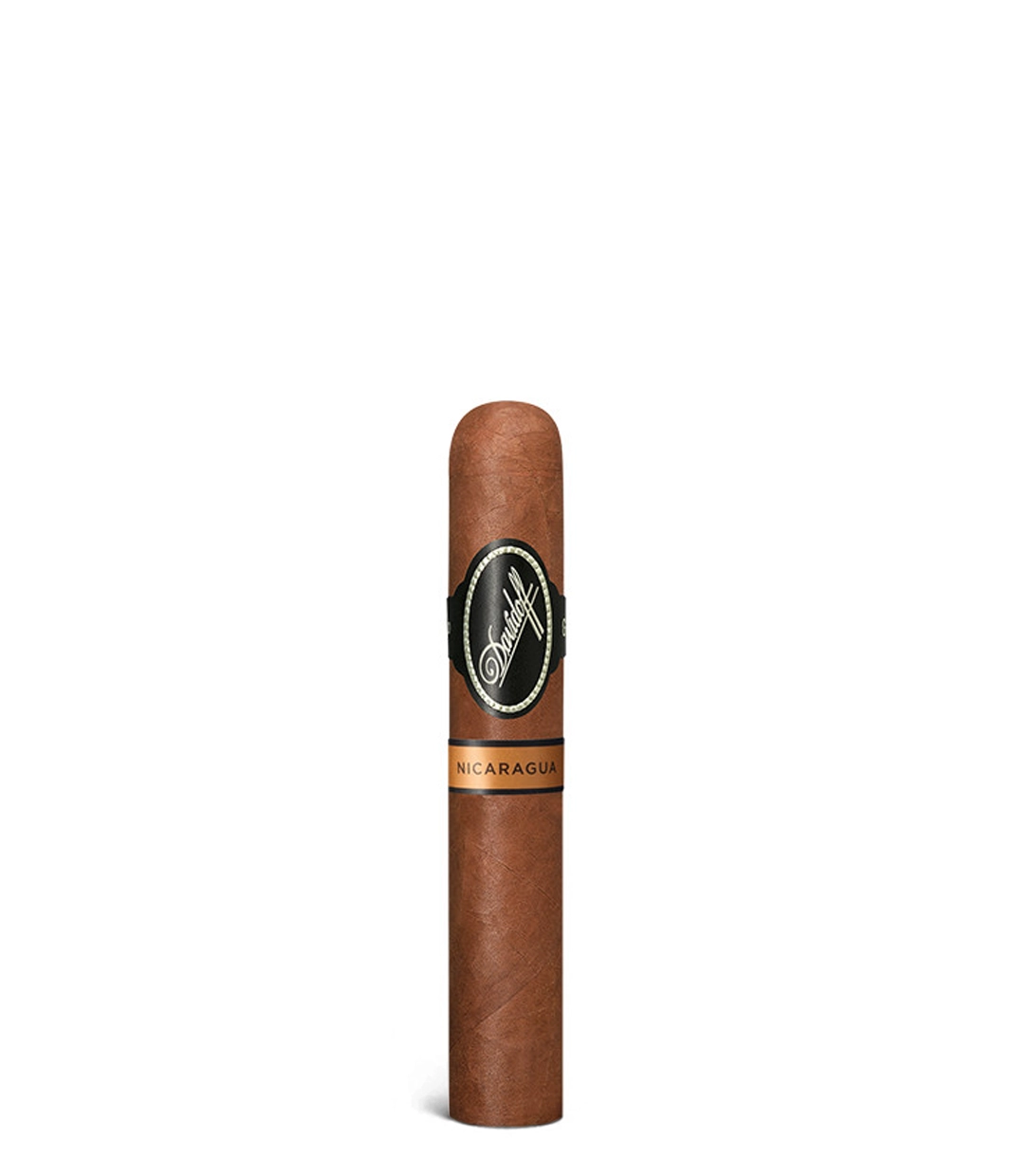 Davidoff Nicaragua Robusto Tubos Cigar close-up from AuCigars, premium Cuban cigar