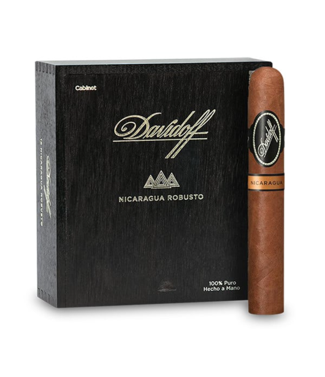 Davidoff Nicaragua Robusto Cigar Box of 12 close-up from AuCigars, premium Cuban cigar