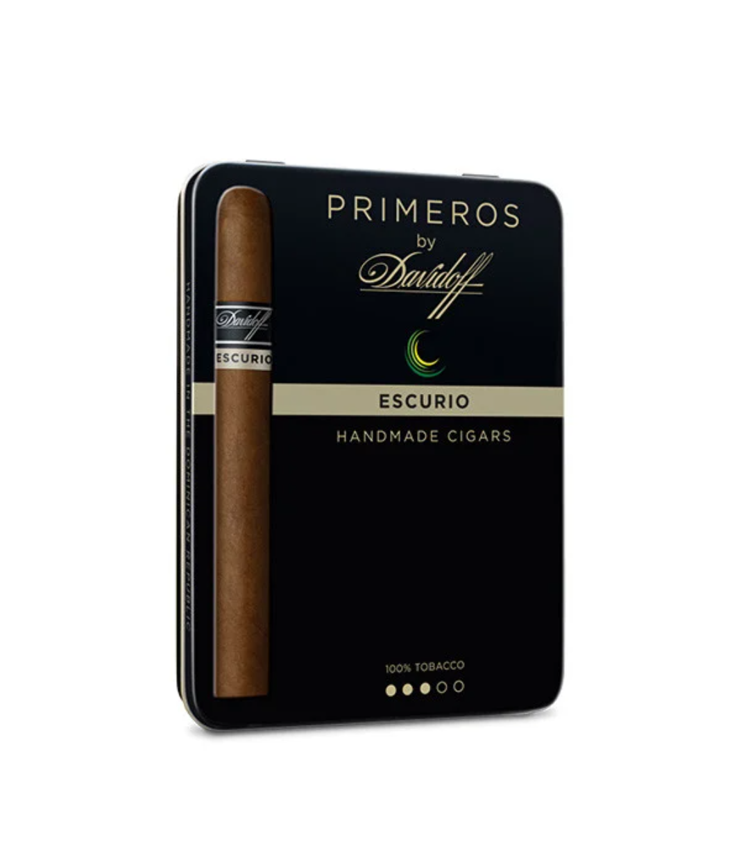 Davidoff Primeros Escurio Cigar Box of 5 X 6 close-up from AuCigars, premium Cuban cigar