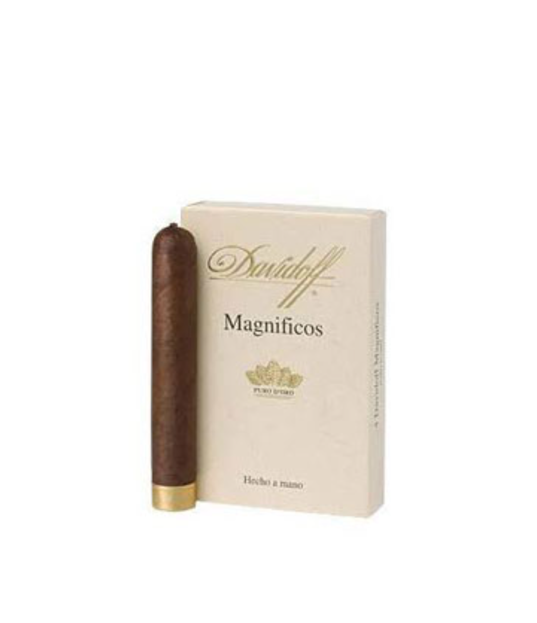 Davidoff Puro D'Oro Magnificos Cigar Box of 4 close-up from AuCigars, premium Cuban cigar