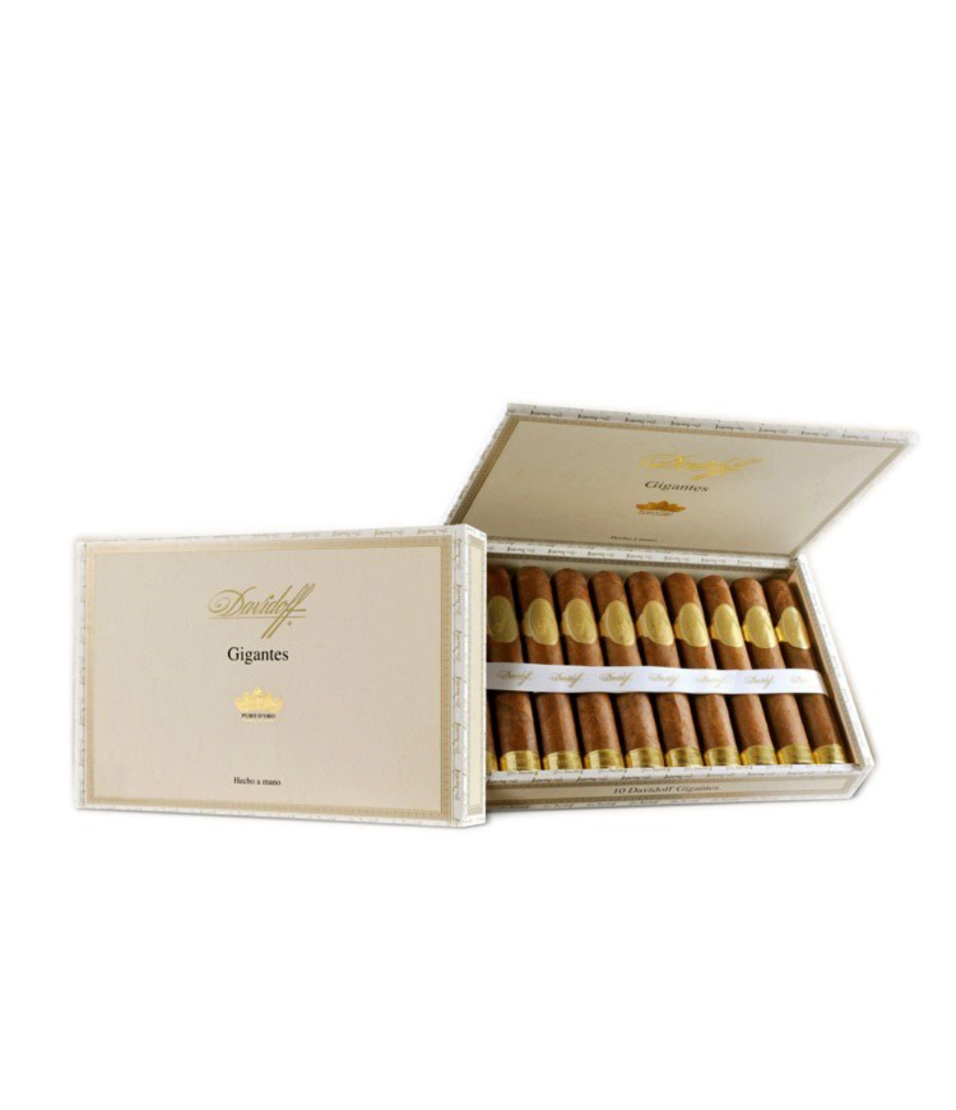 Davidoff Puro D'Oro Notables  Cigar Box of 10 close-up from AuCigars, premium Cuban cigar