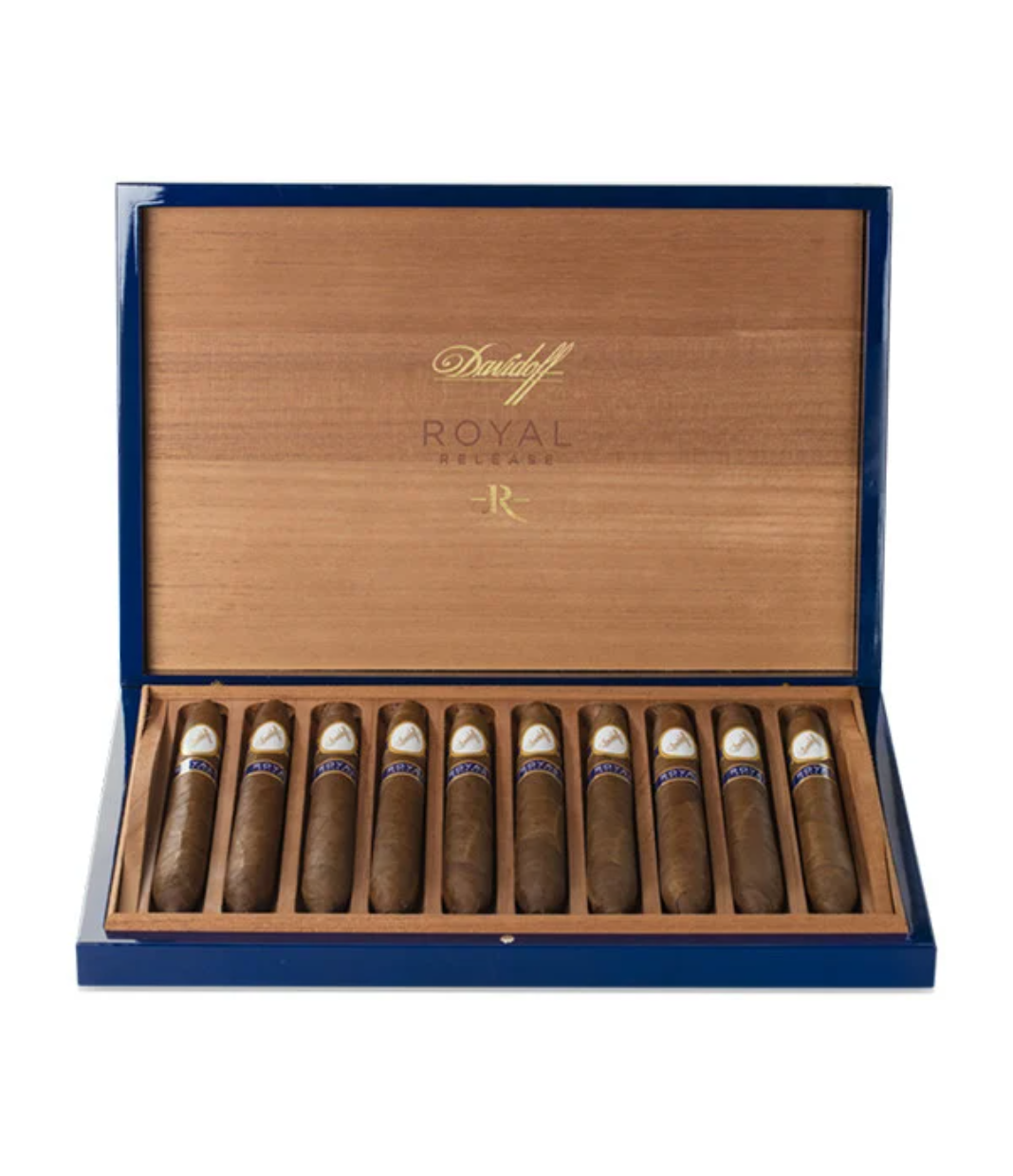 Davidoff Royal Release Salomones Cigar Box View 2 from AuCigars, premium Cuban cigar