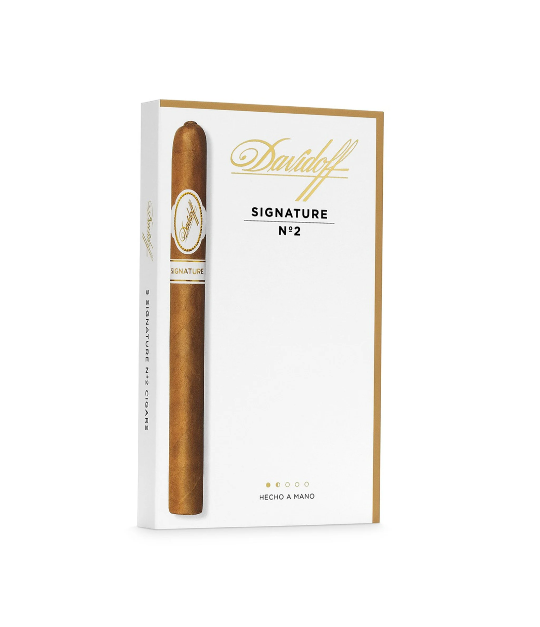 Davidoff Signature No.2 Cigar Box of 5 close-up from AuCigars, premium Cuban cigar