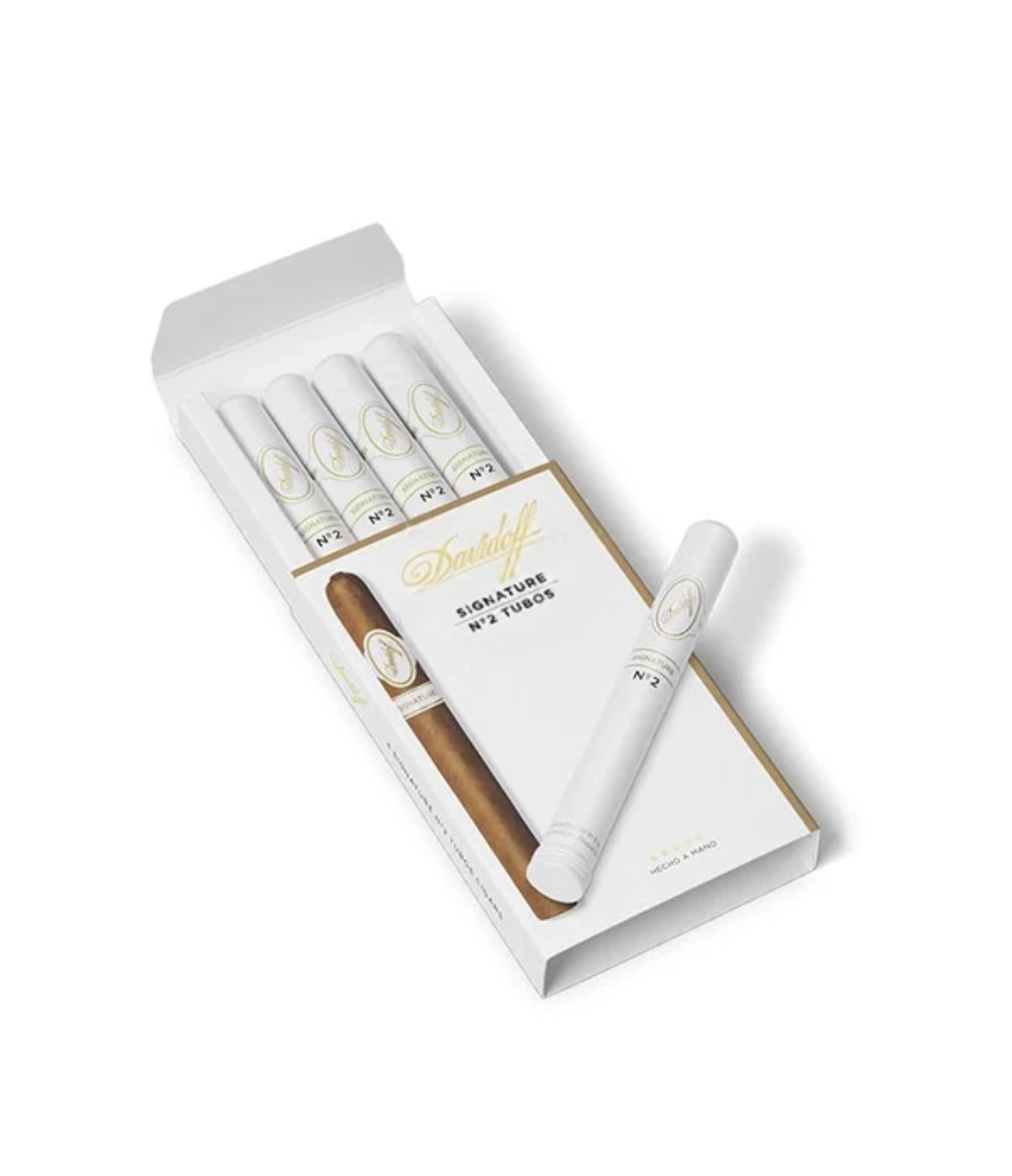 Davidoff Signature No.2 Tubos C/P Cigar Box View 2 from AuCigars, premium Cuban cigar