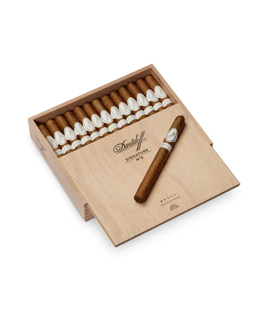 Davidoff Signature No.2 Cigar Box of 25 close-up from AuCigars, premium Cuban cigar