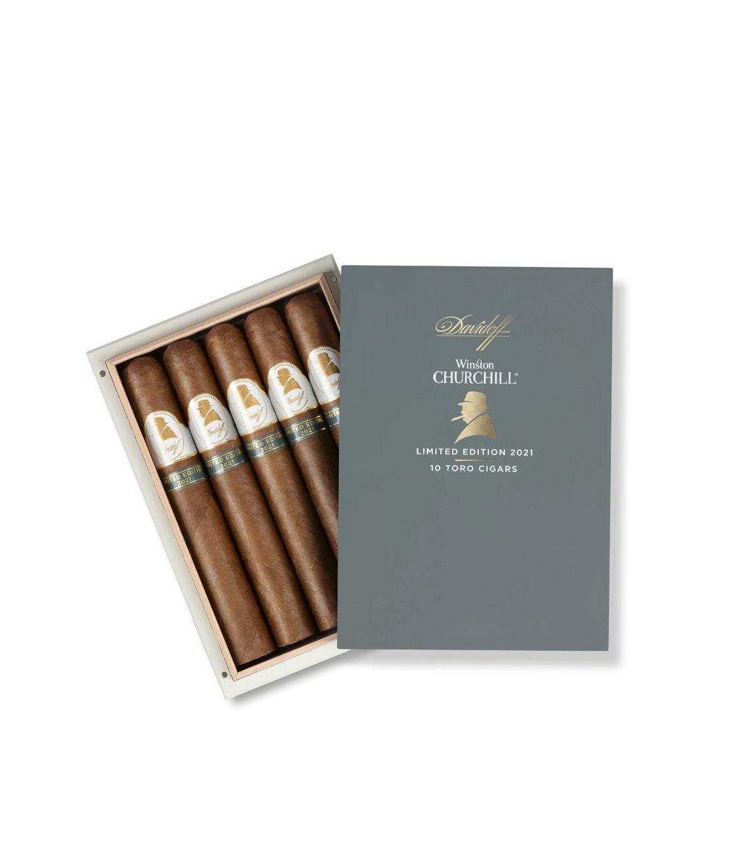 Davidoff Winston Churchill Edicion Limitada 2021 Cigar Box View 2 from AuCigars, premium Cuban cigar