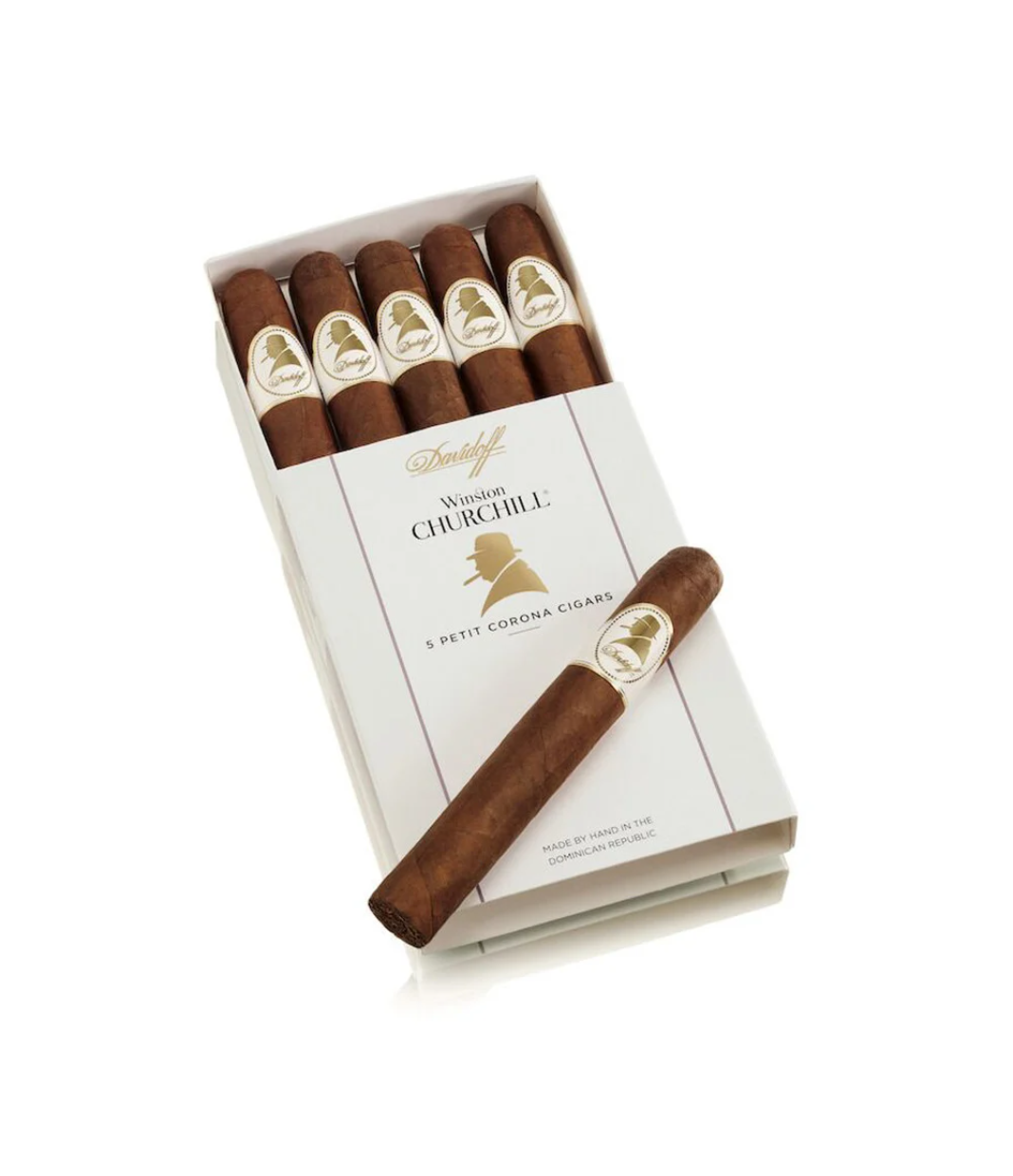 Davidoff Winston Churchill Petit Corona Cigar Box View 2 from AuCigars, premium Cuban cigar