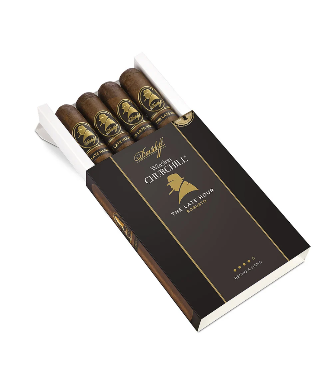 Davidoff Winston Churchill The Late Hour Robusto Cigar Box View 2 from AuCigars, premium Cuban cigar