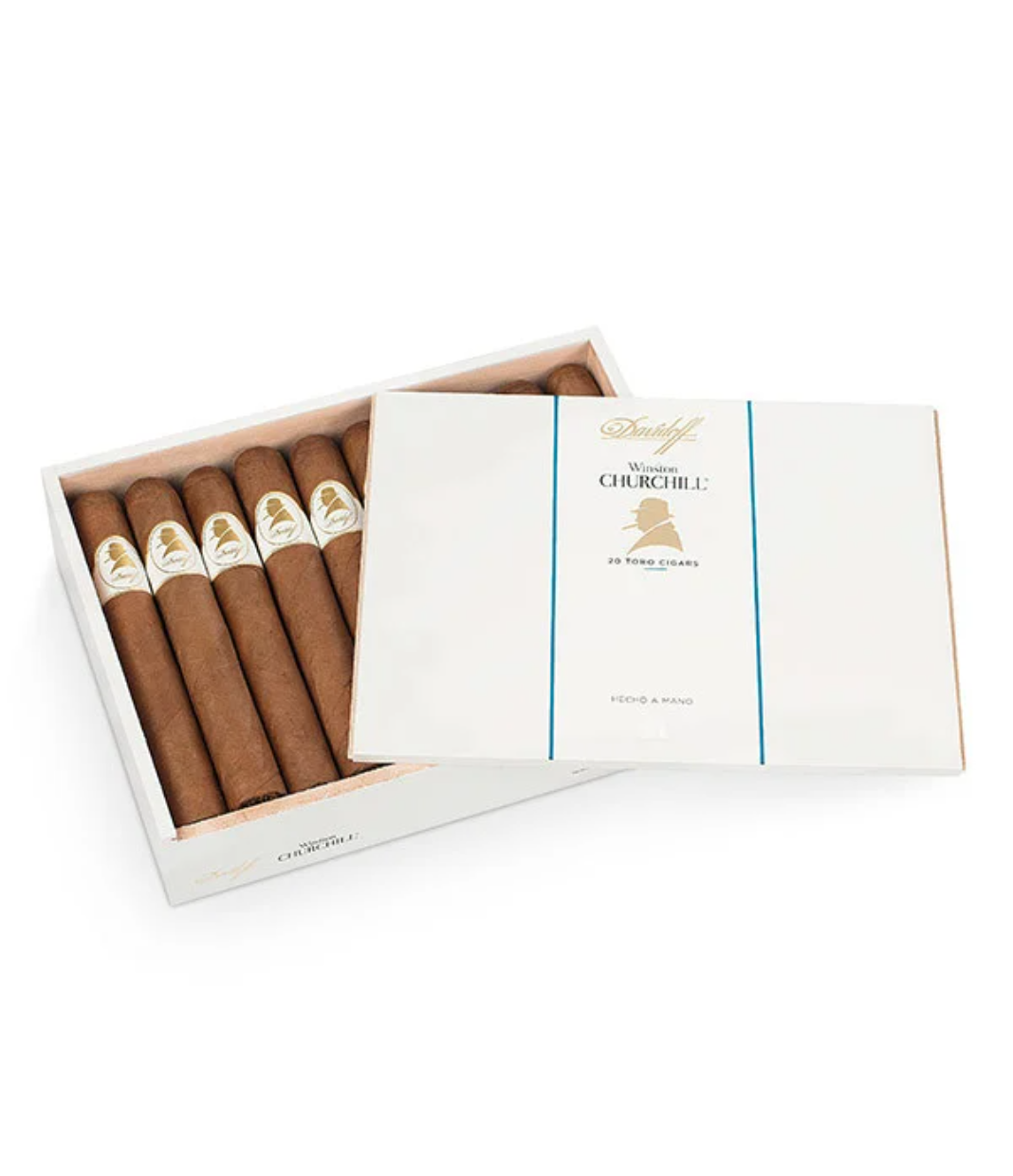 Davidoff Winston Churchill Toro Cigar Box View 2 from AuCigars, premium Cuban cigar