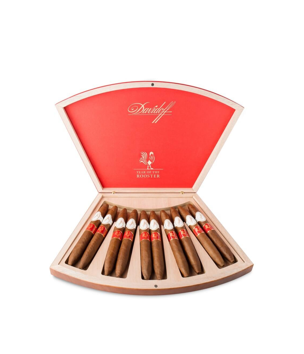 Davidoff Year OF The Rooster  Cigar Box of 10 close-up from AuCigars, premium Cuban cigar