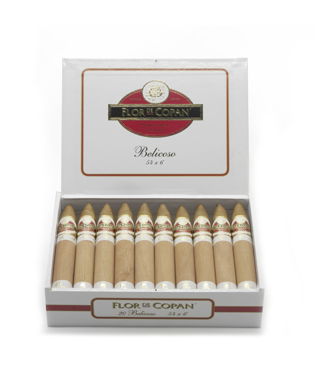 Flor De Copan Belicoso Cigar Box View 2 from AuCigars, premium Cuban cigar