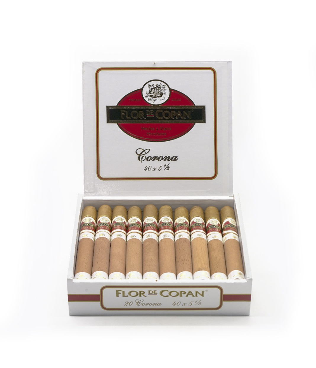 Flor De Copan Corona Cigar Box View 2 from AuCigars, premium Cuban cigar