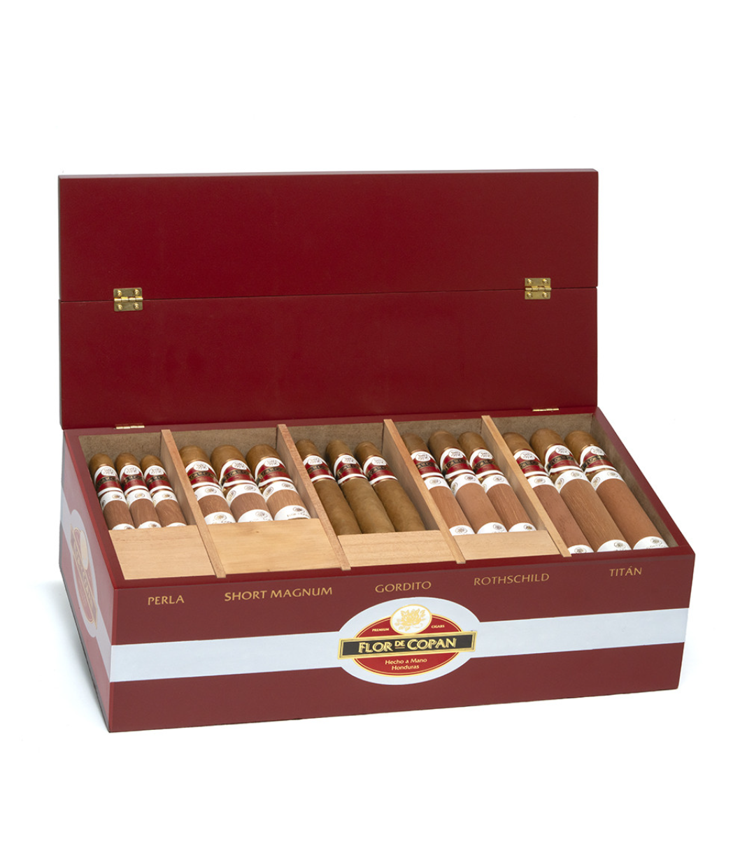 Flor De Copan Classic Combination Cigar Box of 50 close-up from AuCigars, premium Cuban cigar