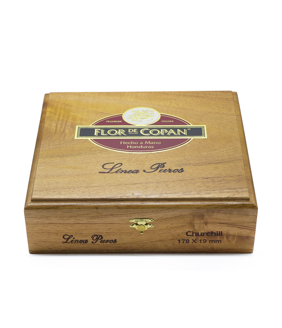 Flor De Copan Linea Puros Churchill Cigar Box View 4 from AuCigars, premium Cuban cigar