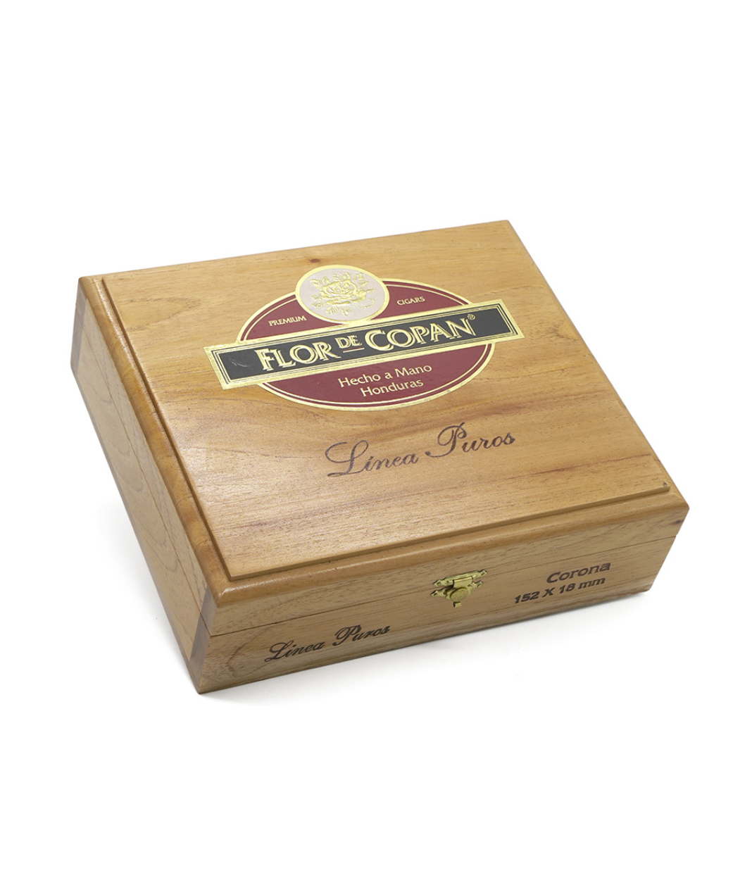 Flor De Copan Linea Puros Corona Cigar Box View 3 from AuCigars, premium Cuban cigar