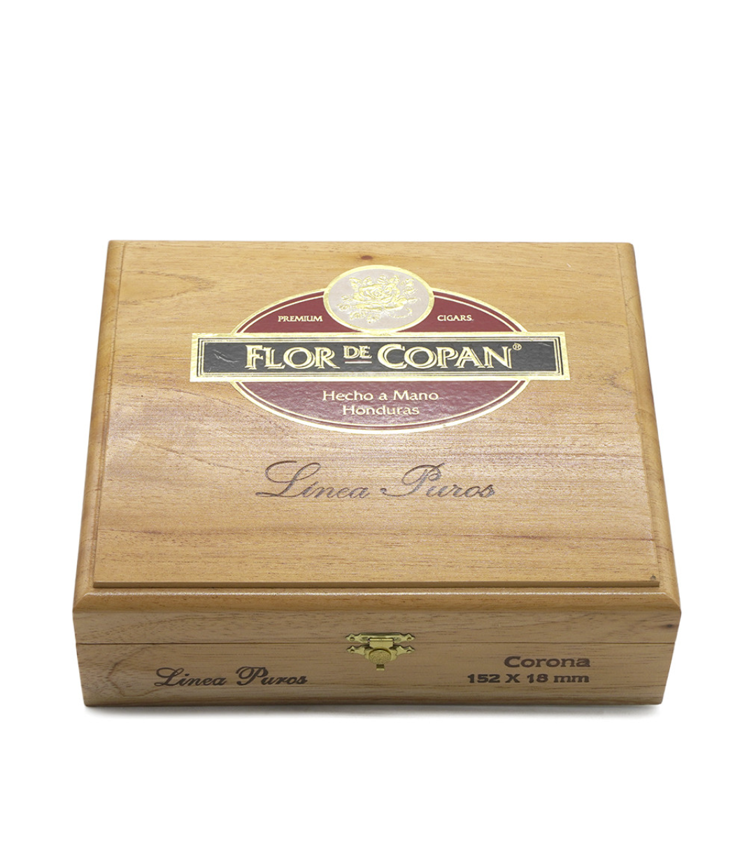 Flor De Copan Linea Puros Corona Cigar Box View 4 from AuCigars, premium Cuban cigar