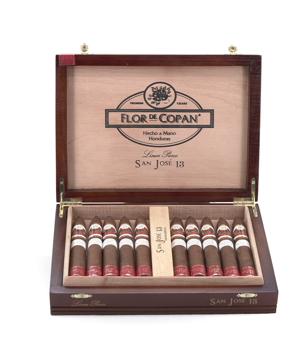 Flor De Copan Linea Puros San Jose 13 2022 Limited Edition Cigar Box View 2 from AuCigars, premium Cuban cigar