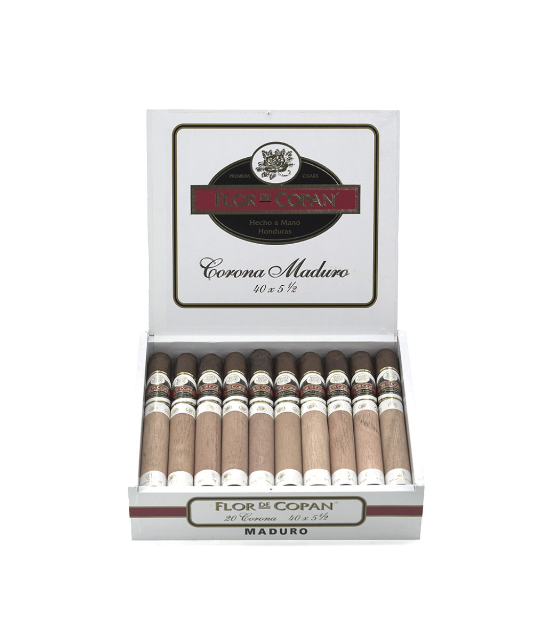 Flor De Copan Maduro Corona Cigar Box View 2 from AuCigars, premium Cuban cigar